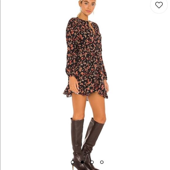 (Flawed) Free People Flower Fields Mini Dress in Dark Combo Small NWOT - Picture 2 of 11
